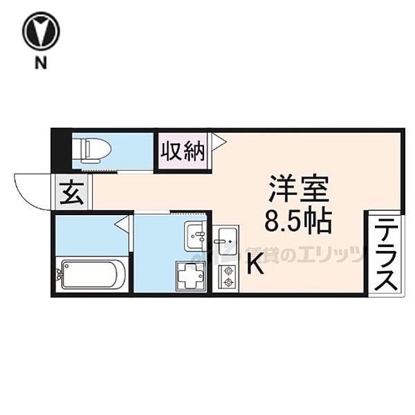 グラディート富雄駅前 102｜奈良県奈良市富雄北１丁目(賃貸アパート1R・1階・24.00㎡)の写真 その2