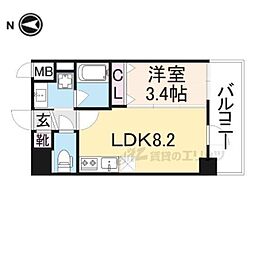 リアライズ布施駅前 10階1LDKの間取り