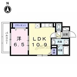 ラ・ヴィータ 南門真III 1LDKの間取図画像