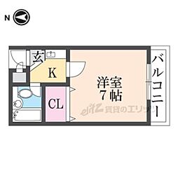 プレアール寝屋川緑町 1Kの間取図画像