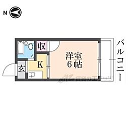 プチメゾン萱島 1Kの間取図画像