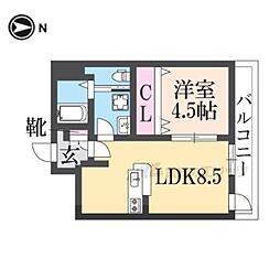 レオンズビルディング 1LDKの間取図画像