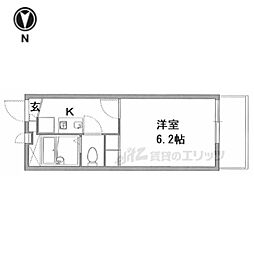 レオパレスインパル 1Kの間取図画像