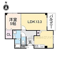 アーカンシェル東寝屋川 1LDKの間取図画像