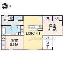 大阪府枚方市伊加賀西町（賃貸アパート2LDK・3階・63.09㎡） その2