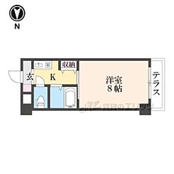 アベニューリップル長田Part2 1Kの間取図画像
