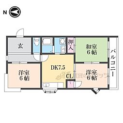 パレ音羽 3DKの間取図画像