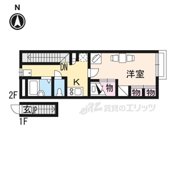 レオパレスクリオネ 205｜奈良県香芝市別所(賃貸アパート1K・2階・26.08㎡)の写真 その2