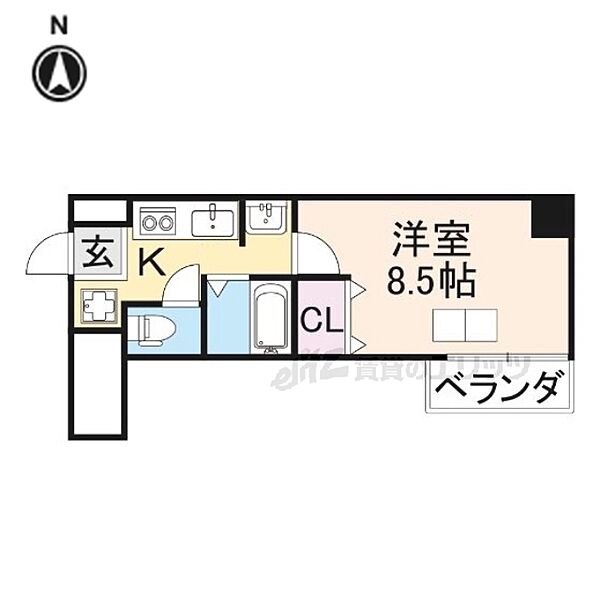 フクダ不動産新大宮マンション 603｜奈良県奈良市大宮町４丁目(賃貸マンション1K・6階・25.65㎡)の写真 その2