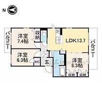 奈良県香芝市穴虫（賃貸マンション3LDK・2階・75.88㎡） その2