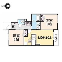 プライム　コート　Ｂ 103 ｜ 奈良県葛城市東室（賃貸アパート2LDK・1階・53.81㎡） その1