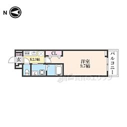メゾン　リアリIII 2階1Kの間取り