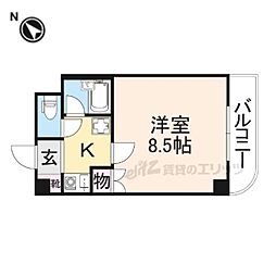 石丸ビル 3階1Kの間取り