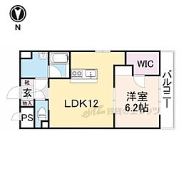 リーガパレス 4階1LDKの間取り