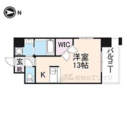 ＰＨＯＥＮＩＸ　Ｃｌｏｖｅ　Ｔｏｍｏｉ 9階ワンルームの間取り