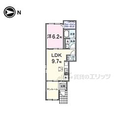 リエール 1階1LDKの間取り