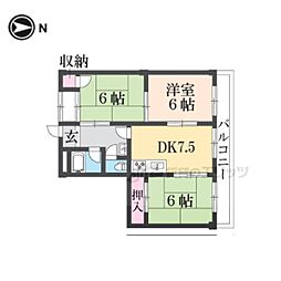 CITYROYAL高田市駅 3DKの間取図画像