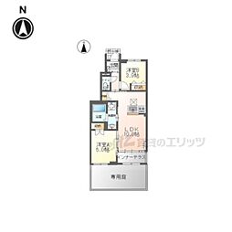 Le・vipia 2LDKの間取図画像