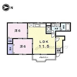 ブランドール 2LDKの間取図画像