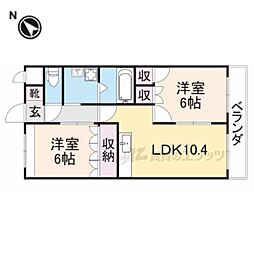 T・Mコート 2LDKの間取図画像