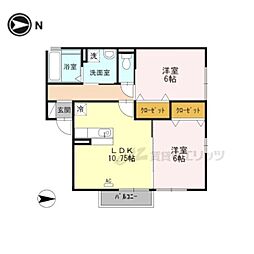 アネックス飯田 2LDKの間取図画像
