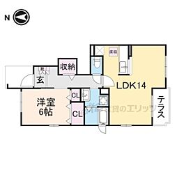 ロイヤルパレス 1LDKの間取図画像