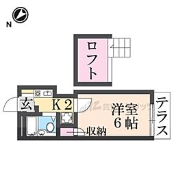 大和高田第22マンション 1Kの間取図画像