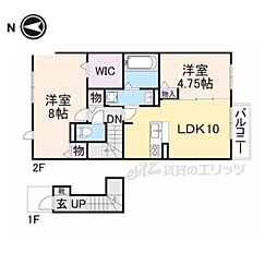 ドルチェヴィータ桜井 2LDKの間取図画像