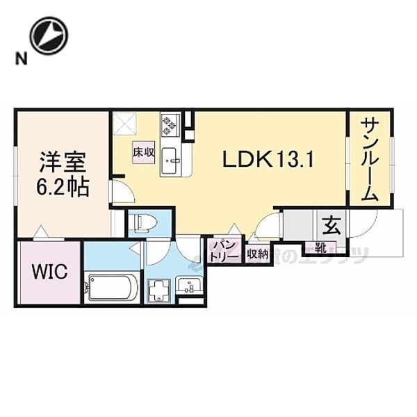 シェルブール 103｜奈良県大和郡山市筒井町(賃貸アパート1LDK・1階・50.52㎡)の写真 その2