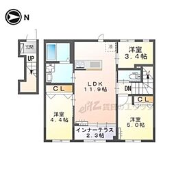 ColzaTerrace神楽 2LDKの間取図画像