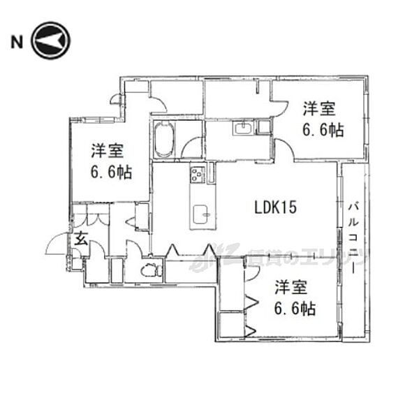 奈良県奈良市芝辻町(賃貸アパート3LDK・2階・84.78㎡)の写真 その2