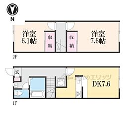 レオパレスＹＡＭＡＤＡ　ｔｗｏ 1階2DKの間取り