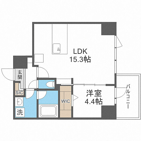 BRAVE徳井町 ｜大阪府大阪市中央区徳井町1丁目(賃貸マンション1LDK・11階・45.52㎡)の写真 その2