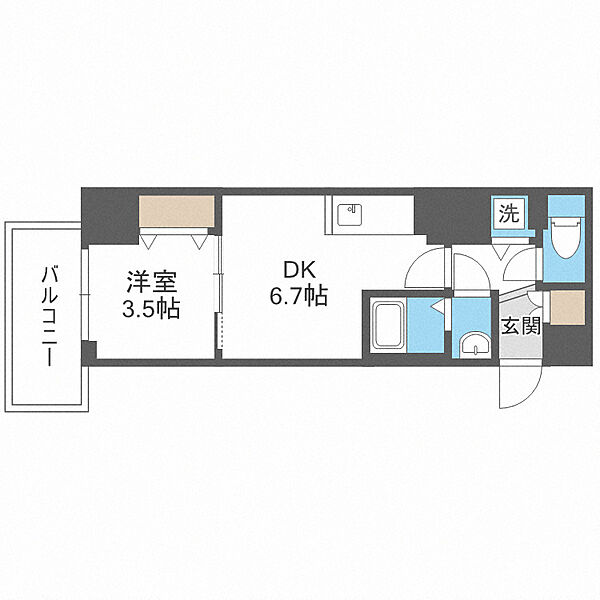 レオンコンフォート堀江公園 ｜大阪府大阪市西区南堀江1丁目(賃貸マンション1DK・11階・28.36㎡)の写真 その2