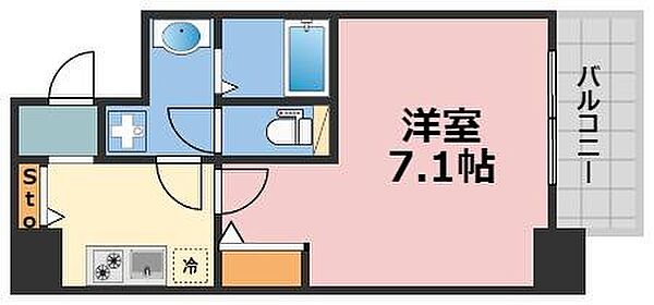 アドバンス上町台シュタット ｜大阪府大阪市中央区上本町西4丁目(賃貸マンション1K・11階・25.52㎡)の写真 その2