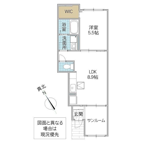 モデルノ II 102号室｜茨城県取手市谷中(賃貸アパート1LDK・1階・40.11㎡)の写真 その2