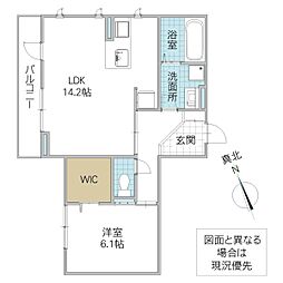 D’s LIEN F F号地 303号室 3階1LDKの間取り