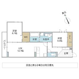 D’s LIEN B B号地 205号室 2階2LDKの間取り