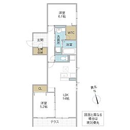 D’s LIEN C C号地 1階2LDKの間取り