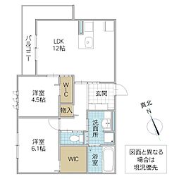 D’s LIEN D D号地 2階2LDKの間取り