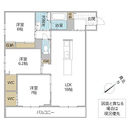 ジュエルコート(シャーメゾン) 3LDKの間取図画像