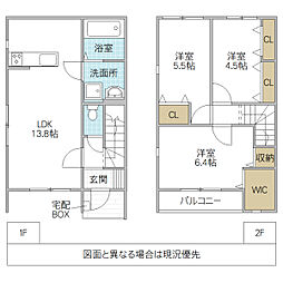 Sud Regione台町 B棟 3LDKの間取り