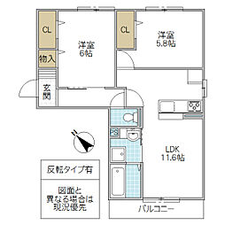 間取図画像 2LDK