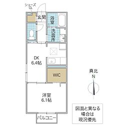 Maison Suzuki 1階1DKの間取り