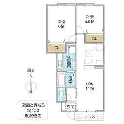 premier couleur(プルミエクルール) 2LDKの間取図画像