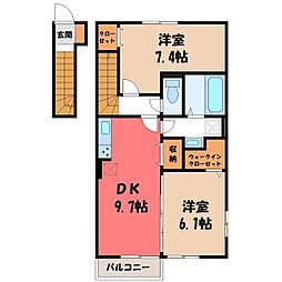 JR両毛線 駒形駅 徒歩26分 2階/-