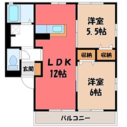 JR両毛線 駒形駅 3.1km 2階/-