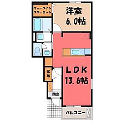イリーデ1 1LDKの間取図画像