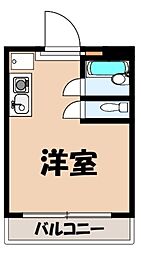 グランコート伊勢崎 ワンルームの間取図画像