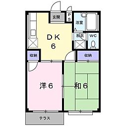 ハイツグローリー 2DKの間取図画像